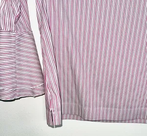 White House | Black Market White & Pink Striped Bell Sleeve V-neck Popover Top thumbnail 5