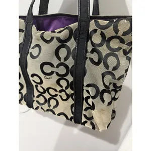 Coach Poppy Signature Black Canvas Double Handle Tote Bag, No. C1020-14530 T thumbnail 10
