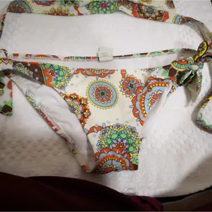 Pool Party Halter Bikini S Swim Casual 70s Look Dopamine Boho Festival Hippie thumbnail 4