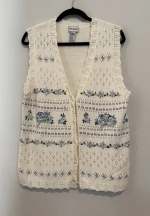 Vintage Granny Sweater Vest thumbnail 1
