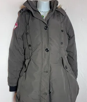 Canada Weathergear Womens Medium Dark Grey Parka Jacket Gray thumbnail 1