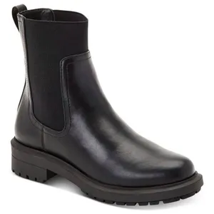 Alfani‎ Boots Size 5.5 Black Lug Sole Block Heel Pull On Style Booties thumbnail 1