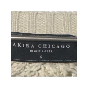 Akira Chicago Black Label Cable Knit Sweater Women's Small Elbow Patch Cream thumbnail 5