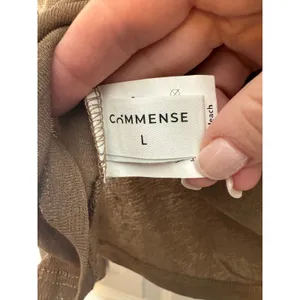 Commense Brown Boatneck Long Sleeve Blouse‎ Slinky Size L thumbnail 3
