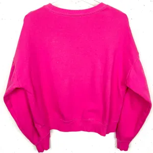 Anthropologie Jordan Nickson Bisou Bisou Sweatshirt Cotton Stretch Pink Medium thumbnail 2