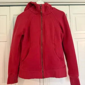 Lululemon rasberry pink scuba fleece fill zip with hood size 8 thumbnail 2