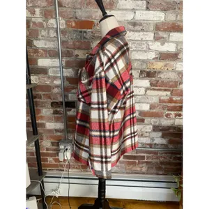 Dokotoo Button Down Shacket Boyfriend Long Sleeve Oversized Plaid Size M thumbnail 6