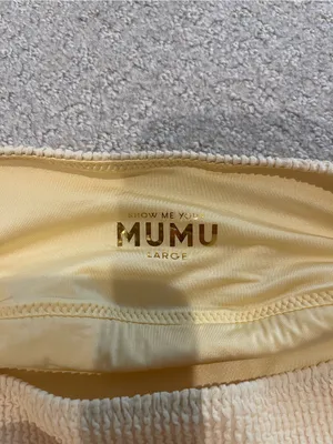 Show Me Your Mumu Del Rey Bottom size Large L Butter Yellow Scrunch thumbnail 6