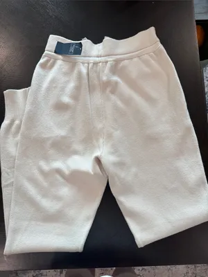 Abercrombie & Fitch Cream Fleece Jogger Pants thumbnail 3
