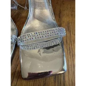 Nine West Darla Dress Sandals Women Sparkle Formal Heels Shoes Size 8M GUC thumbnail 3