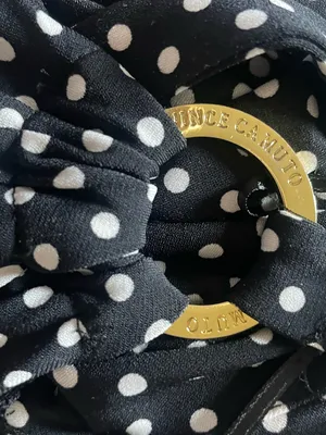 Vince Camuto Navy and White Polka Dot Maxi Dress‎ thumbnail 4