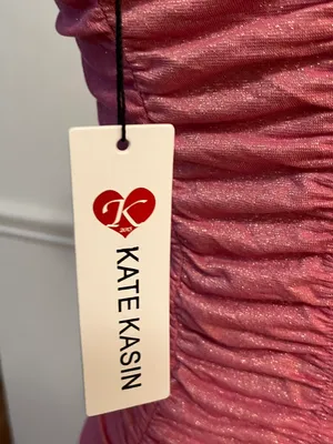 Kate Kasin Hot Pink Ripple Rib One Shoulder thumbnail 6