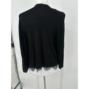Tommy Hilfiger‎ Cardigan Sweater Women XL Black Lace Career Lightweight Casual thumbnail 4