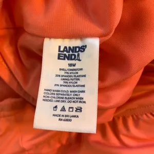 Lands End Womens Plus Sz 18W Coral Pink Swim Skirt Built-in Brief 522876 Modest thumbnail 3