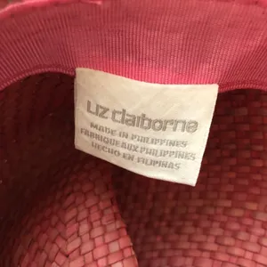 Vintage Liz Claiborne Pink Straw Cowboy Hat with Floral Flower Accent thumbnail 9