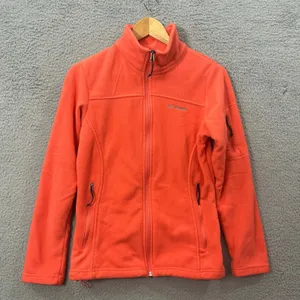Columbia Jacket Womens S Orange Full Zip Long Sleeve Fleece Jacket Warm Soft‎ thumbnail 1