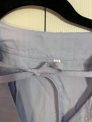 Light blue linen-style* dress thumbnail 3