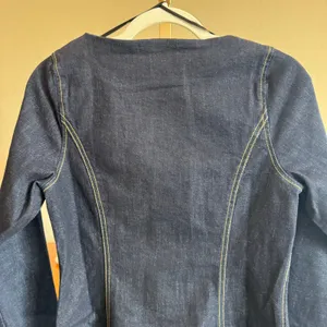 Anthro SOVERE Dusk Denim Mini Dress Ink Blue M NWT thumbnail 4