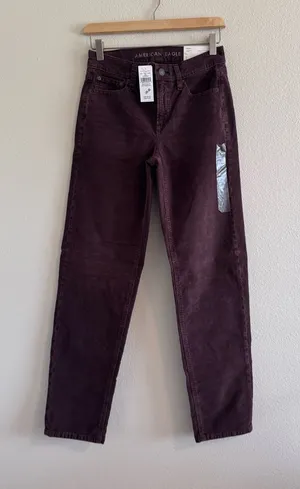 NWT American Eagle Outfitters Straight Leg Jeans in Plum thumbnail 1