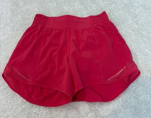 Lululemon Women Pink 4 Shorts 4” Lined Sporty Track Running Preppy Casual Summer thumbnail 1