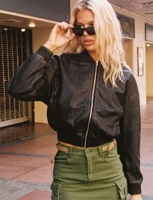 Princess Polly Leather Jacket thumbnail 1