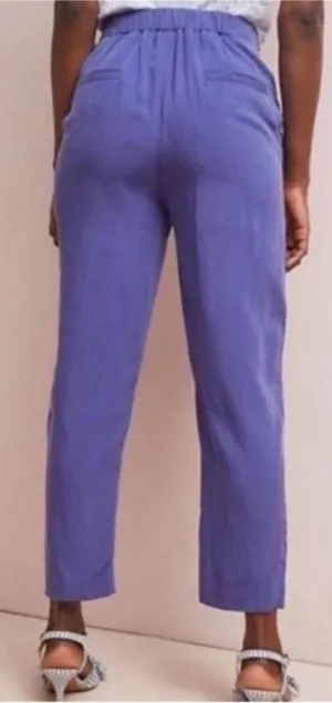 Anthropologie NWT Purple Tailored High Waist Pants XS Retro 70s Inspired thumbnail 2