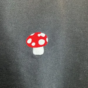Mushroom Embroidered Sweatshirt Whimsical Size Small Oversized NWOT thumbnail 3