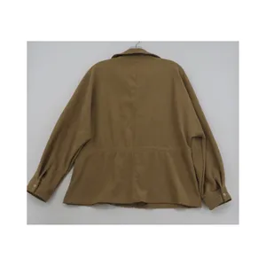 Zara‎ Womens Camel Tan Zip Up Utility Jacket Drawstring Waist Size M thumbnail 4