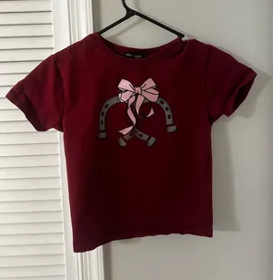 red cropped tee Size 2 thumbnail 1