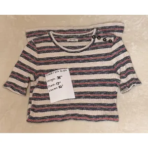 Madewell Lawton Stripe Rib Knit Sheath Mini Dress Medium M Button Shoulder thumbnail 5