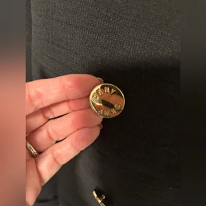 NWT DKNY Black Military Blazer Jacket Double-Breasted Gold Button Stand Collar thumbnail 4