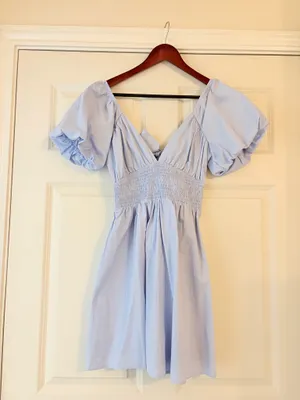 Altar'd State Light Blue Mini Dress thumbnail 2