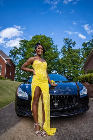 Portia Scarlett Prom Dress Strapless thumbnail 3