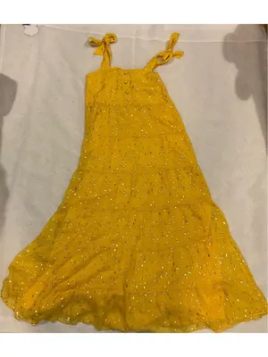 SALE NWT SÉZANE ANNIE MAXI DRESS Golden yellow SZ4 silk BUST 30IN run small thumbnail 5
