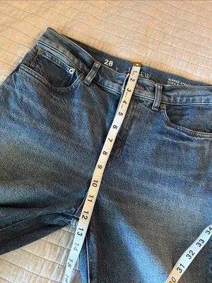 J. Crew Nipped straight high rise jean in semi stretch Bangkok med wash 28” thumbnail 8