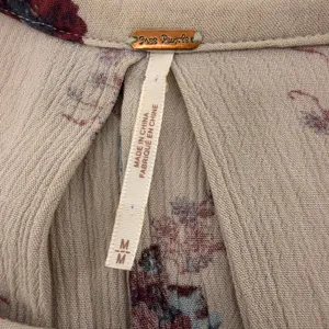 Free People Get Your Love Slip Dress M Beige Floral Cutout Trapeze Swing Tunic thumbnail 5