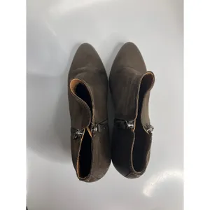Frye Ankle Boots Womens 8.5 Brown Excellent Leather Pointed Toe Side Zip Booties thumbnail 5