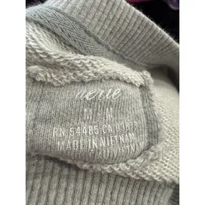 Aerie Womens Medium‎ Gray Crewneck Sweatshirt Oversized Pocket Pullover Fleece thumbnail 4