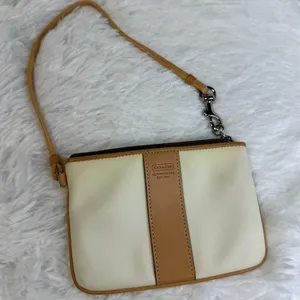 y2k Coach Tan Cream Wristlet thumbnail 1