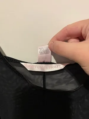 Victoria's‎ Secret Women's Baby Doll Sheer Cut Out Slit Sequin slip Black small thumbnail 6