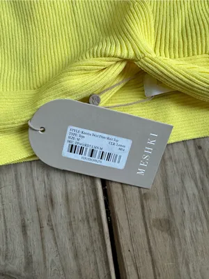 NWT Meshki Kaesha crop top yellow medium thumbnail 3