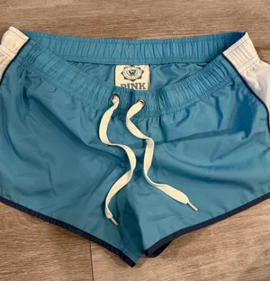 Victoria's Secret PINK Y2K Blue & White Athletic Shorts Size Small thumbnail 1