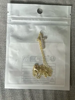 Gold Alloy Crystal Cross Pendant Necklace Cable Chain Lobster Clasp 15.75" Adj thumbnail 3
