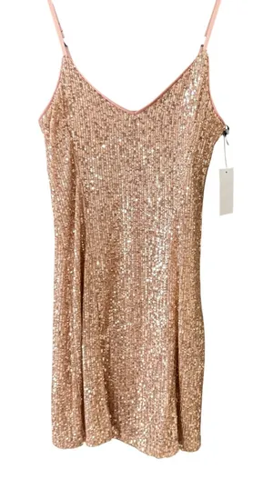 1.STATE‎ Serene Rose Sequin Mini Dress V-Neck Adjustable Sparkle Size 4 NEW thumbnail 1