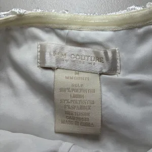 MM Couture Miss Me White‎ Strapless Lace Mini Dress Medium Wedding Cocktail thumbnail 8