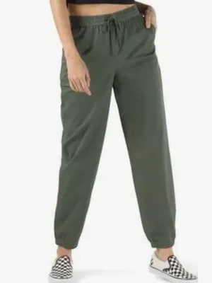 Vans Chamber II Jogger Women's Elastic Waistband Army Green Size XL Cotton Blend thumbnail 8