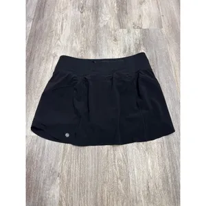 Athleta Run With It 14" Skort Black Athletic Running Tennis Skirt Women Medium thumbnail 4