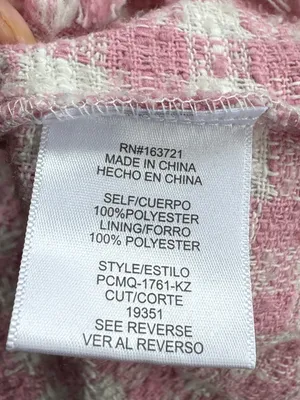 Bebop Tweed Mini Dress Pink White Small thumbnail 5