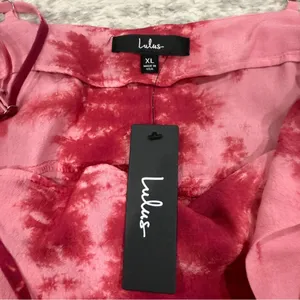 NWT Lulus Seeking Sunshine Plum Purple Tie-Dye Cowl Neck Mini Slip Dress thumbnail 9