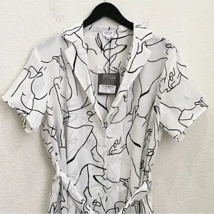 LE LIS Abstract Print Sopi’s Belted Tunic Dress Size M thumbnail 5